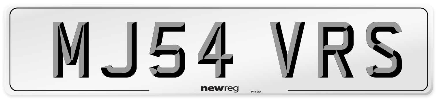 MJ54 VRS Number Plate from New Reg